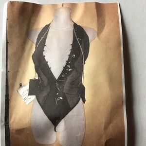 Black Mesh and Sequin Bodysuit for your naughty Valentines night